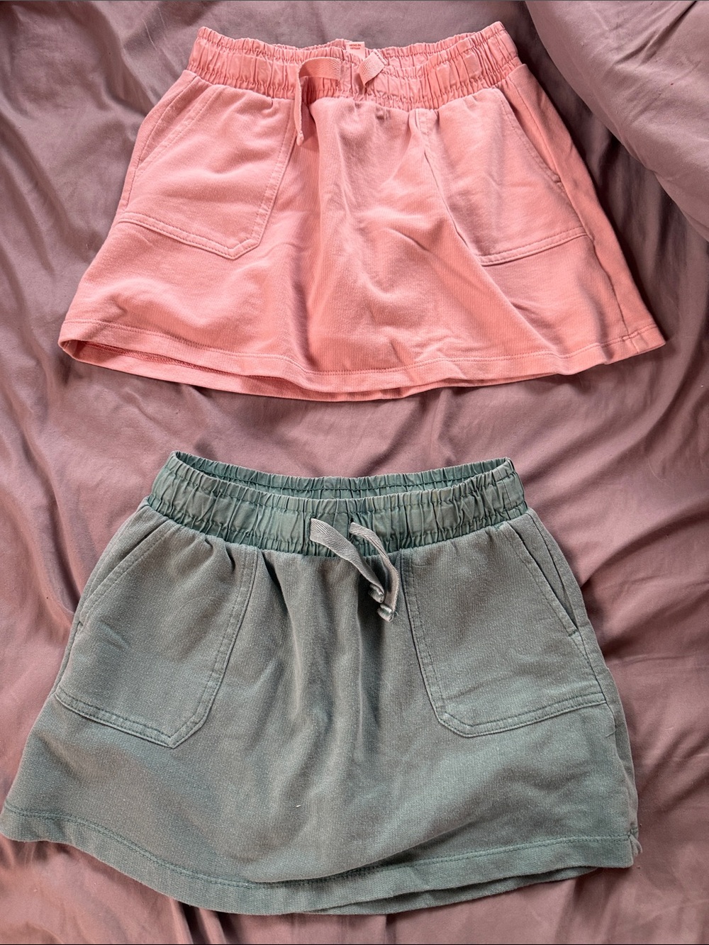 Cat & Jack Pink and Sage Girls' Pull-On Skorts - Pack of 2